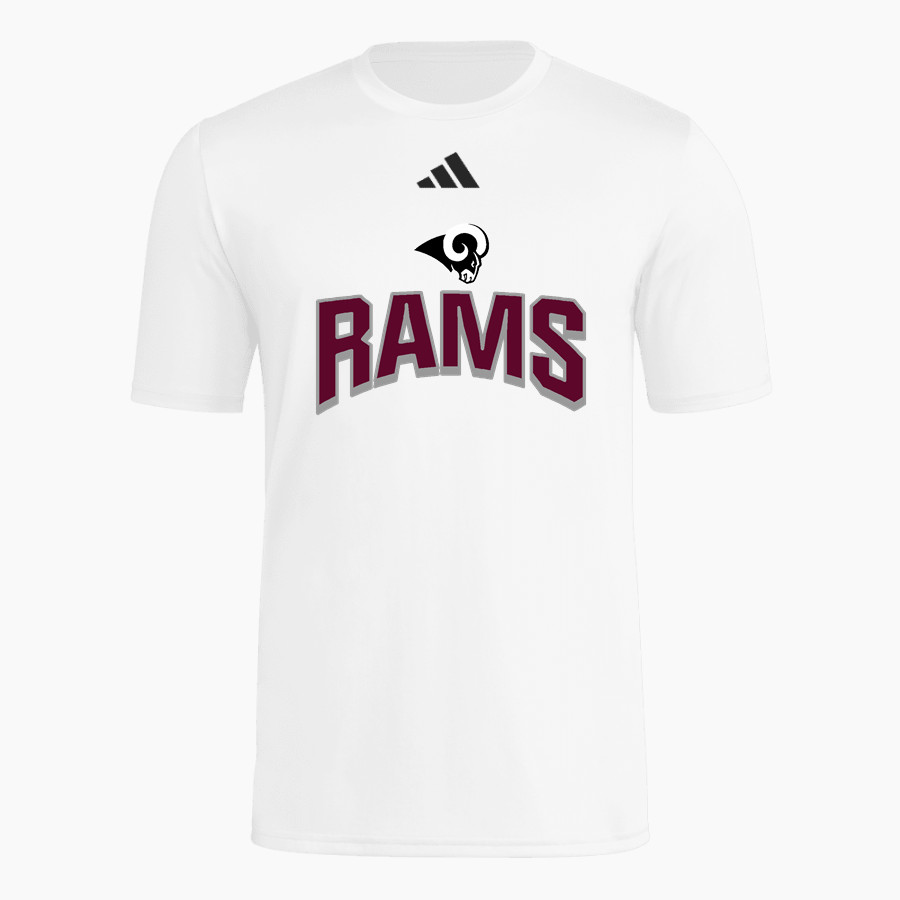 WILKINSON COUNTY CHRISTIAN ACADEMY RAMS <span class="pdp-name-mascot">WILKINSON CO RAMS</span> adidas Men's Short Sleeve Pregame Tee