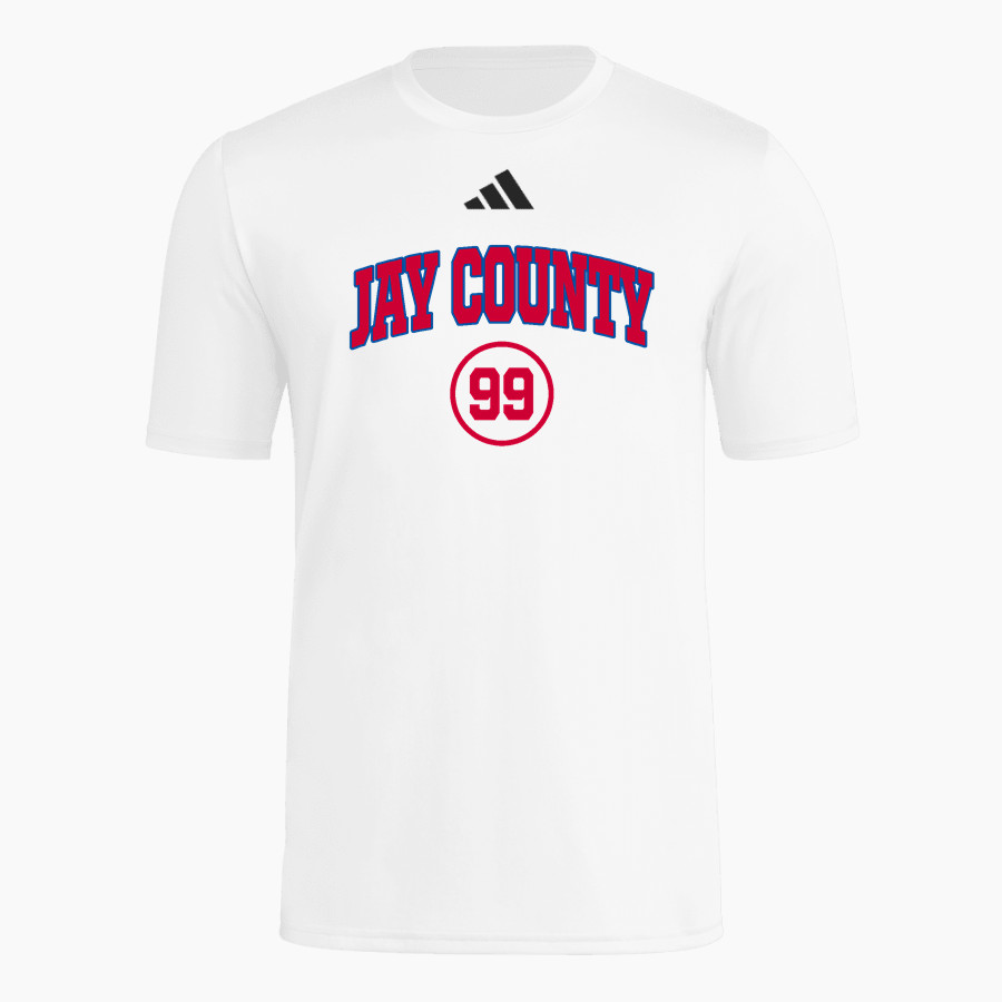 JAY COUNTY HIGH SCHOOL PATRIOTS adidas Men's Short Sleeve Pregame Tee