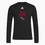 OAKWOOD SCHOOL Owls <span class="pdp-name-mascot">OAKWOOD GORILLAS</span> adidas Men's Long Sleeve Pregame Tee Front Thumbnail