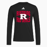 RUSTBURG HIGH SCHOOL RED DEVILS <span class="pdp-name-mascot">RUSTBURG RED DEVILS</span> adidas Men's Long Sleeve Pregame Tee Front Thumbnail