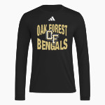 OAK FOREST HIGH SCHOOL BENGALS <span class="pdp-name-mascot">OAK FOREST BENGALS</span> adidas Men's Long Sleeve Pregame Tee Front Thumbnail