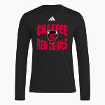 Chaffee Red Devils <span class="pdp-name-mascot">Chaffee Schools Red Devils</span> adidas Men's Long Sleeve Pregame Tee Front Thumbnail