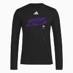 Bergman Dolphins <span class="pdp-name-mascot">Frank V. Bergman Elementary Dolphins</span> adidas Men's Long Sleeve Pregame Tee Front Thumbnail