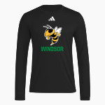 WINDSOR HIGH SCHOOL YELLOW JACKETS <span class="pdp-name-mascot">WINDSOR YELLOW JACKETS</span> adidas Men's Long Sleeve Pregame Tee Front Thumbnail