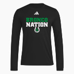 Blackfoot Broncos adidas Men's Long Sleeve Pregame Tee Front Thumbnail