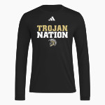 HOT SPRINGS HIGH SCHOOL TROJANS <span class="pdp-name-mascot">HOT SPRINGS TROJANS</span> adidas Men's Long Sleeve Pregame Tee Front Thumbnail
