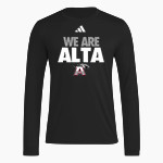 ALTA HIGH SCHOOL HAWKS adidas Men's Long Sleeve Pregame Tee Front Thumbnail