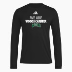 Woods Charter Wolves adidas Men's Long Sleeve Pregame Tee Front Thumbnail