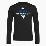 WATER VALLEY HIGH SCHOOL BLUE DEVILS adidas Men's Long Sleeve Pregame Tee Front Thumbnail