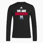 Mission University Mission University adidas Men's Long Sleeve Pregame Tee Front Thumbnail