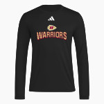 Riverdale Warriors adidas Men's Long Sleeve Pregame Tee Front Thumbnail