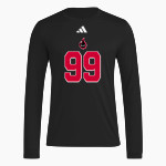 Fire Fastpitch Softball adidas Men's Long Sleeve Pregame Tee Front Thumbnail