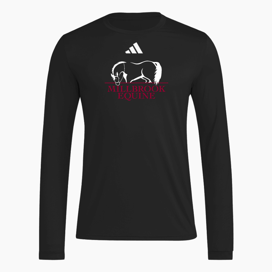 Millbrook Equine Veterinary Clinic Millbrook Equine Vet <span class="pdp-name-mascot">Millbrook Equine Veterinary Clinic</span> adidas Men's Long Sleeve Pregame Tee