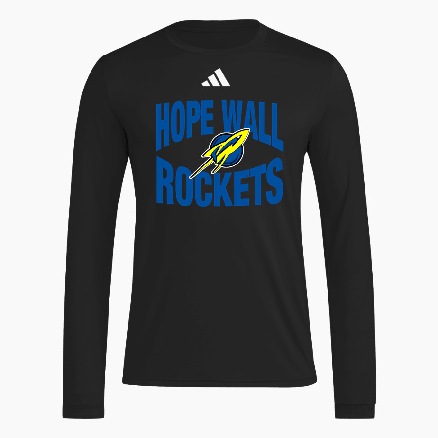 Wall Rockets <span class="pdp-name-mascot">Hope D Wall School Rockets</span> adidas Men's Long Sleeve Pregame Tee