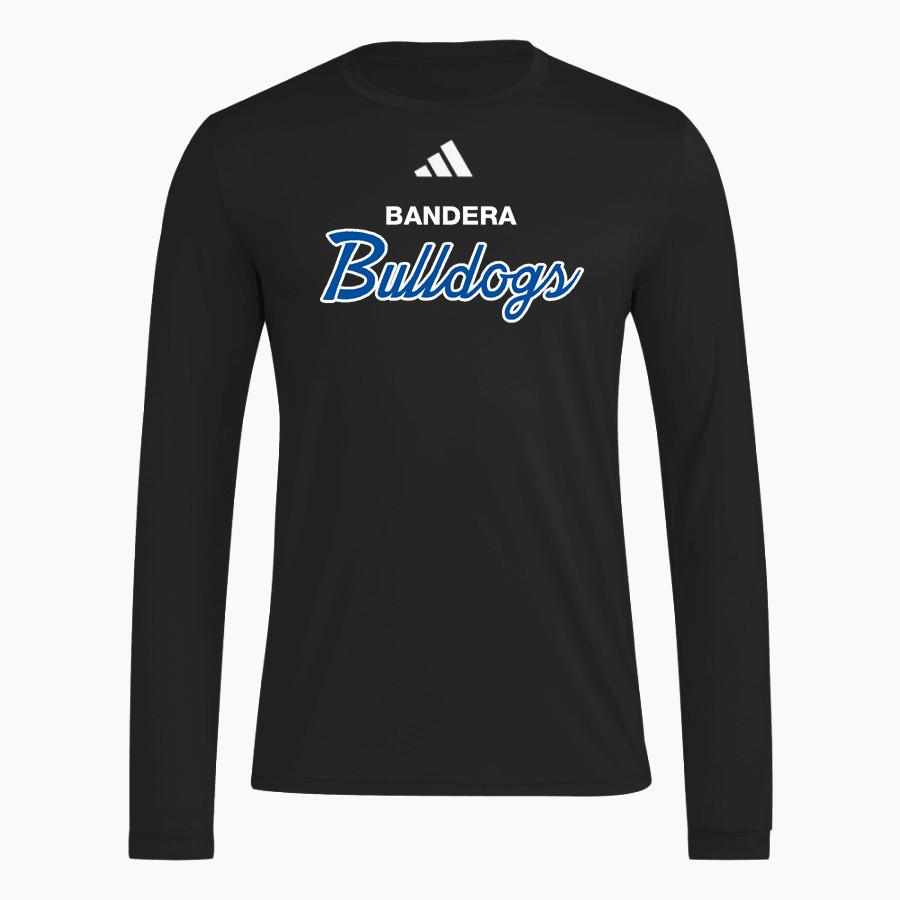 BANDERA HIGH SCHOOL BULLDOGS adidas Men's Long Sleeve Pregame Tee