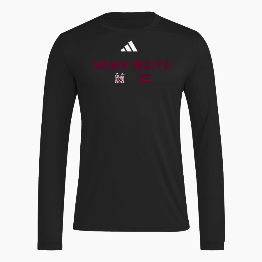 NANIH WAIYA HIGH SCHOOL WARRIORS <span class="pdp-name-mascot">NANIH WAIYA WARRIORS</span> adidas Men's Long Sleeve Pregame Tee