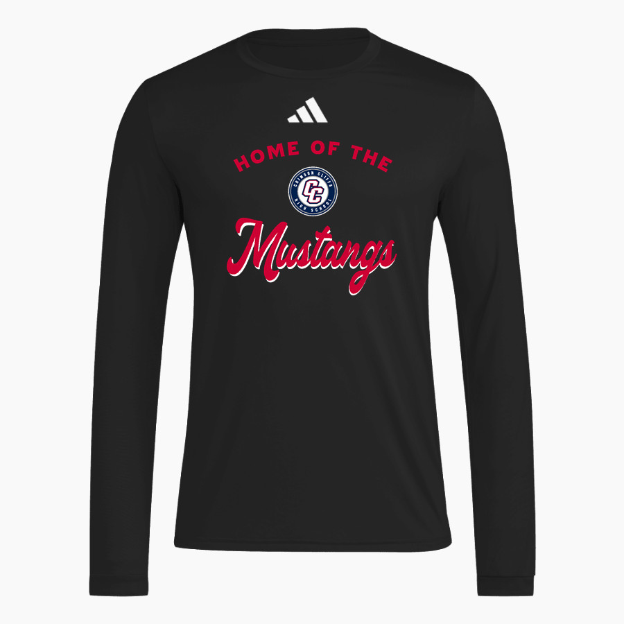Crimson Cliffs Mustangs <span class="pdp-name-mascot">Crimson Cliffs Mustangs</span> adidas Men's Long Sleeve Pregame Tee
