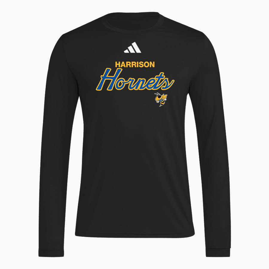 HARRISON COMMUNITY HIGH SCHOOL HORNETS adidas Men's Long Sleeve Pregame Tee