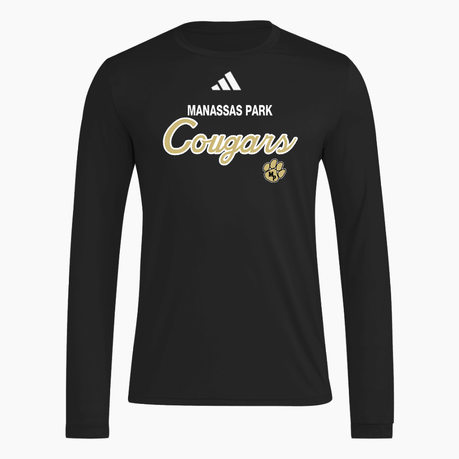 Manassas Park Cougars adidas Men's Long Sleeve Pregame Tee