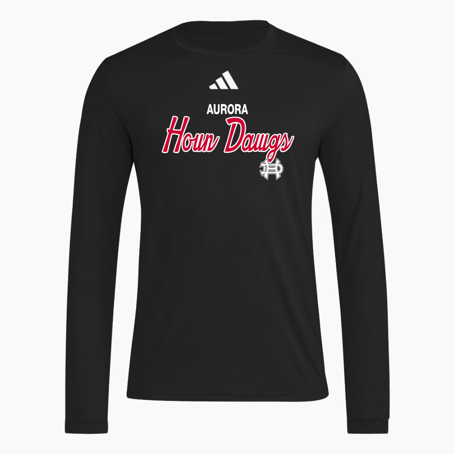 AURORA HIGH SCHOOL HOUN DAWGS <span class="pdp-name-mascot">AURORA HOUN DAWGS</span> adidas Men's Long Sleeve Pregame Tee