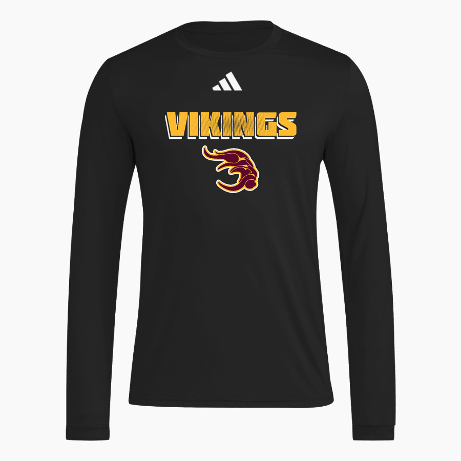 EDISON HIGH SCHOOL VIKINGS adidas Men's Long Sleeve Pregame Tee