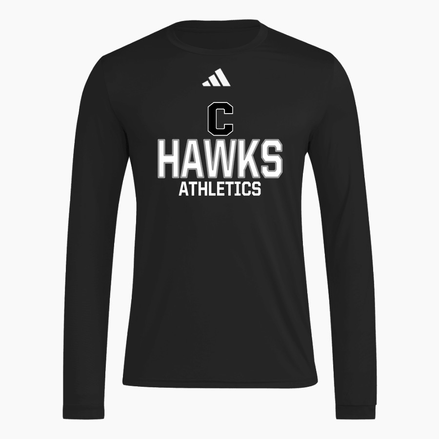 CISTERCIAN PREPARATORY SCHOOL HAWKS <span class="pdp-name-mascot">CISTERCIAN HAWKS</span> adidas Men's Long Sleeve Pregame Tee