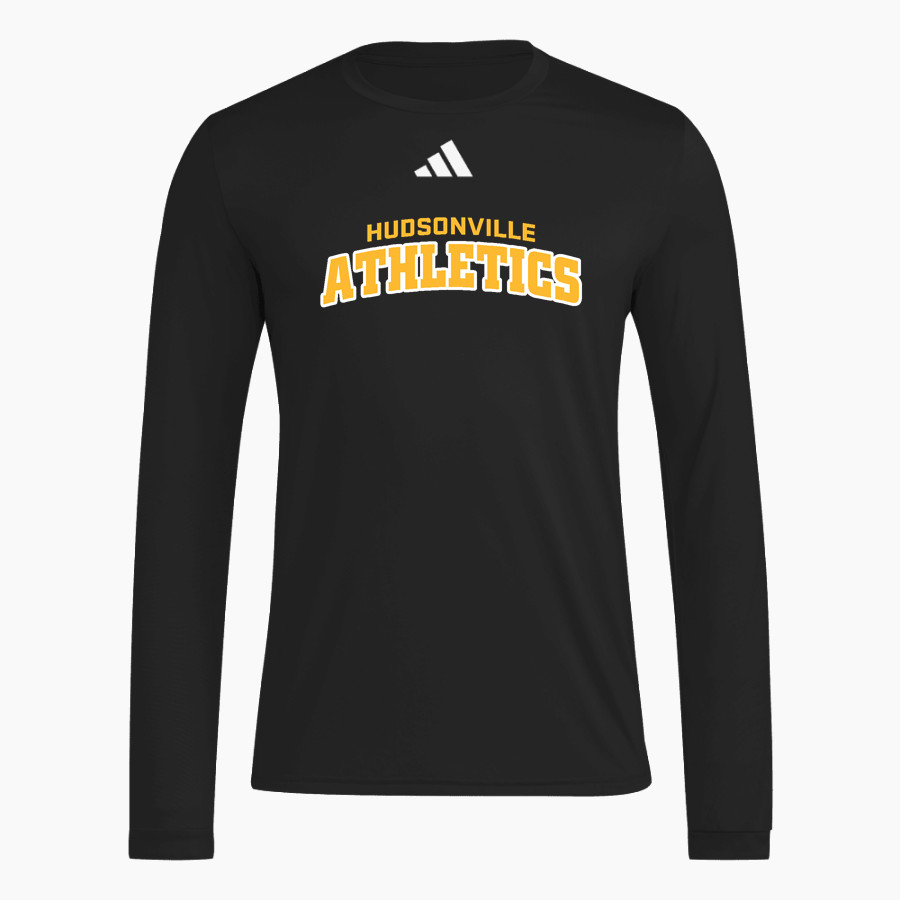 HUDSONVILLE HIGH SCHOOL EAGLES <span class="pdp-name-mascot">HUDSONVILLE EAGLES</span> adidas Men's Long Sleeve Pregame Tee