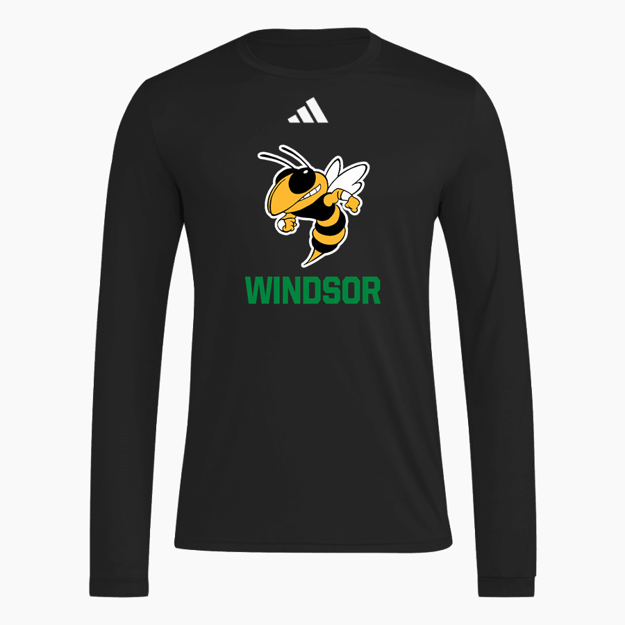 WINDSOR HIGH SCHOOL YELLOW JACKETS <span class="pdp-name-mascot">WINDSOR YELLOW JACKETS</span> adidas Men's Long Sleeve Pregame Tee