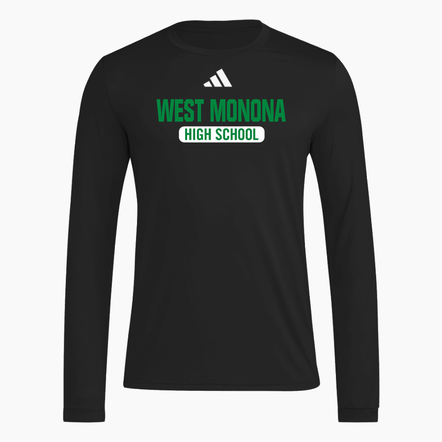 WEST MONONA HIGH SCHOOL SPARTANS <span class="pdp-name-mascot">WEST MONONA SPARTANS</span> adidas Men's Long Sleeve Pregame Tee