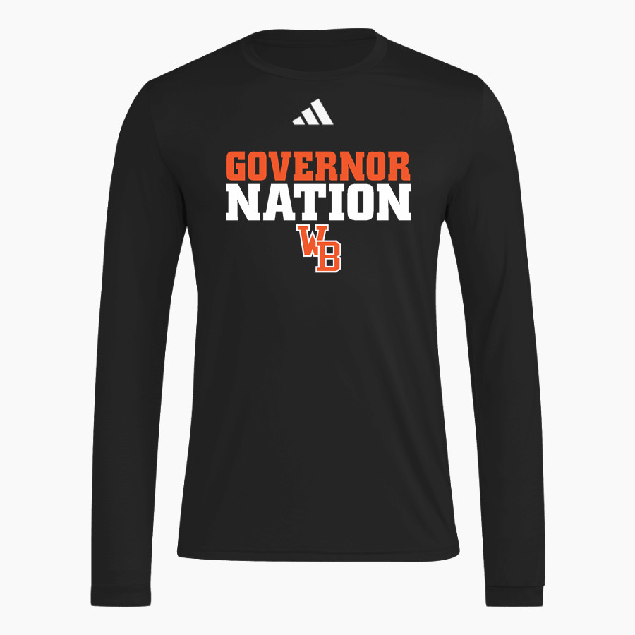 William Blount Governors adidas Men's Long Sleeve Pregame Tee