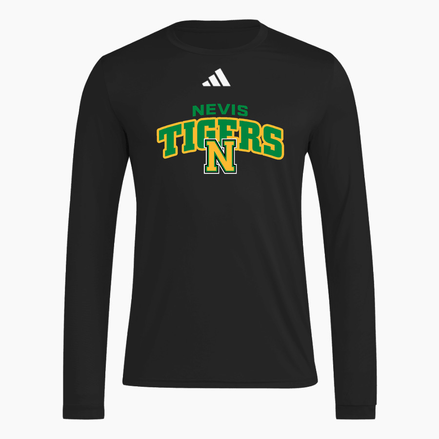 NEVIS HIGH SCHOOL TIGERS <span class="pdp-name-mascot">NEVIS TIGERS</span> adidas Men's Long Sleeve Pregame Tee