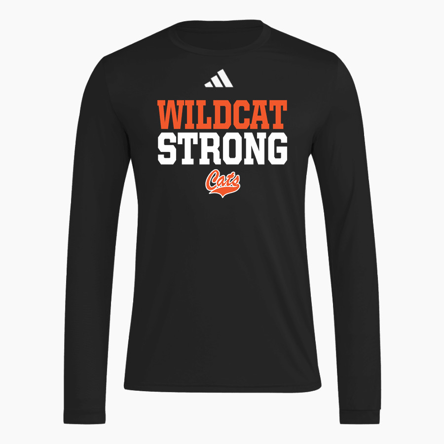 LOS GATOS HIGH SCHOOL WILDCATS <span class="pdp-name-mascot">LOS GATOS WILDCATS</span> adidas Men's Long Sleeve Pregame Tee