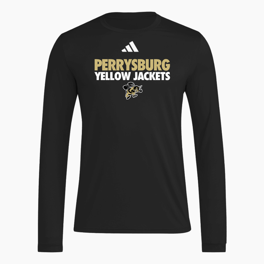 PERRYSBURG HIGH SCHOOL YELLOW JACKETS <span class="pdp-name-mascot">PERRYSBURG YELLOW JACKETS</span> adidas Men's Long Sleeve Pregame Tee