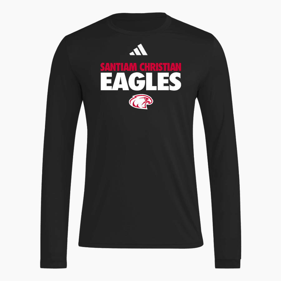 SANTIAM CHRISTIAN HIGH SCHOOL EAGLES adidas Men's Long Sleeve Pregame Tee