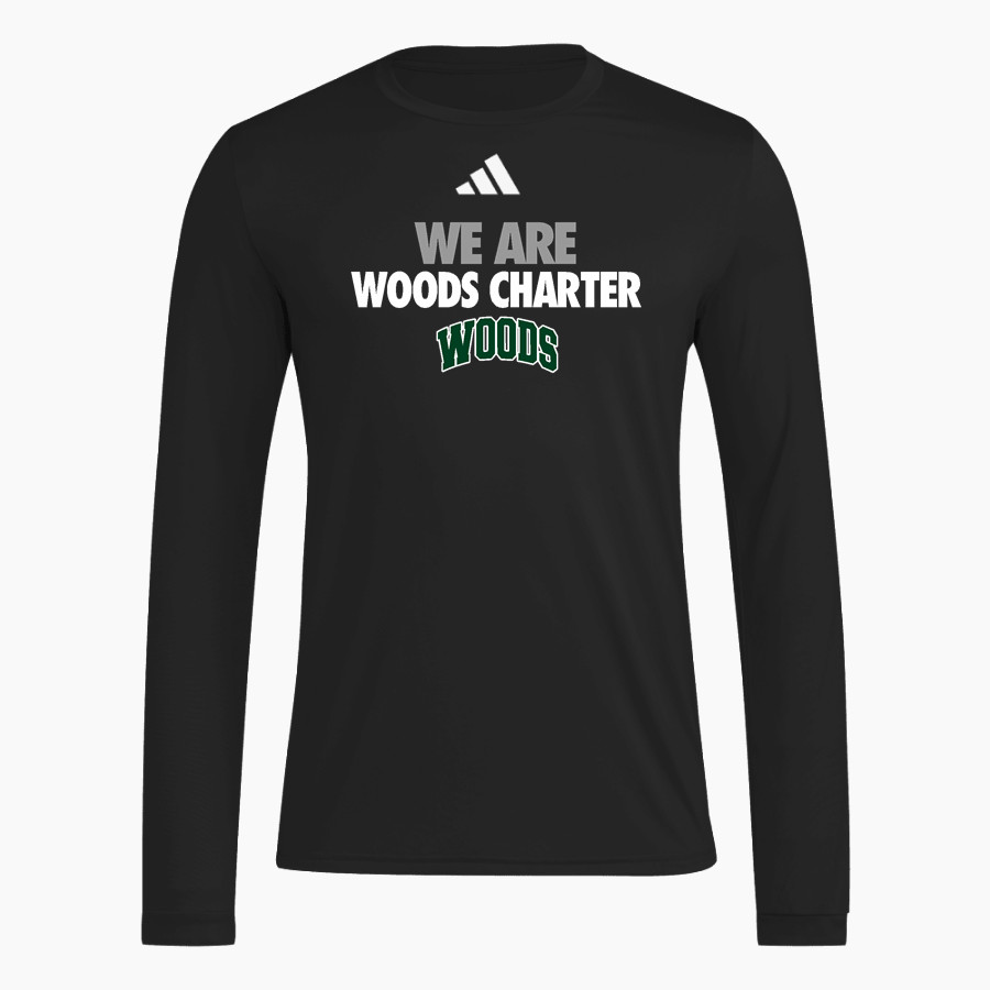 Woods Charter Wolves adidas Men's Long Sleeve Pregame Tee