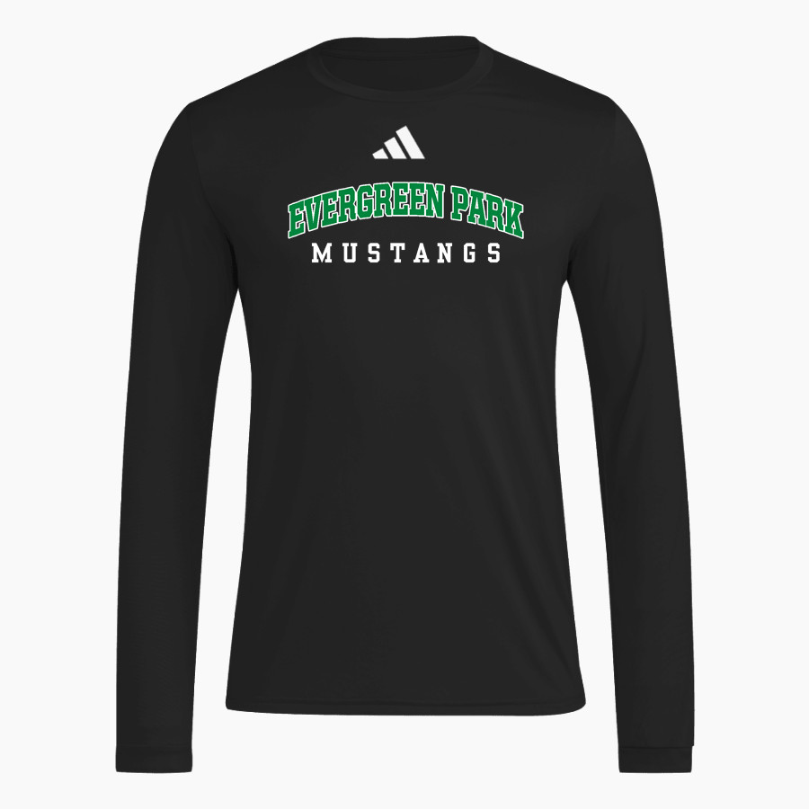 EVERGREEN PARK HIGH SCHOOL MUSTANGS <span class="pdp-name-mascot">EVERGREEN PARK MUSTANGS</span> adidas Men's Long Sleeve Pregame Tee