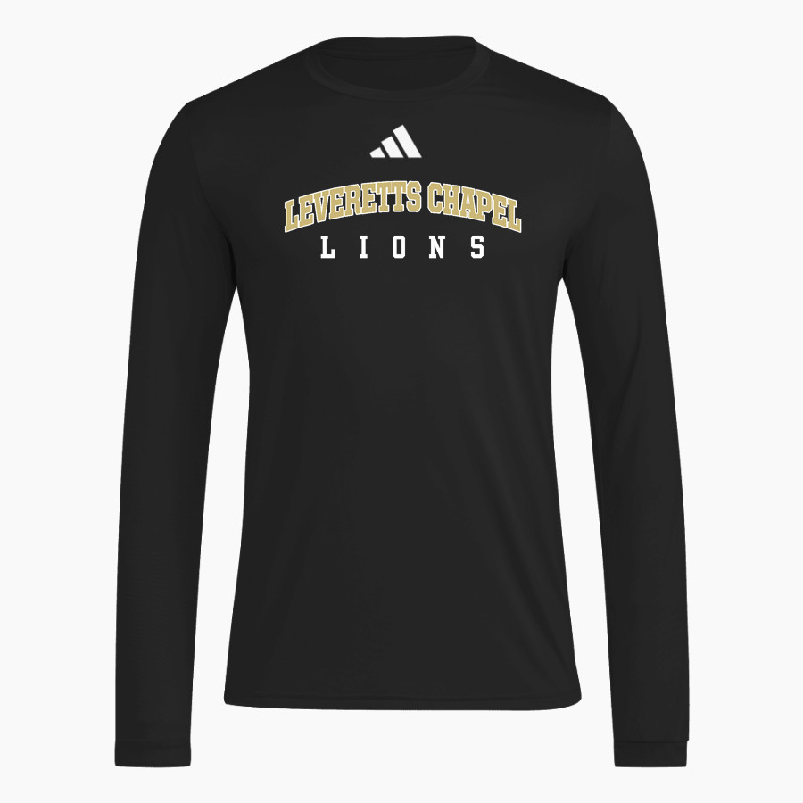LEVERETTS CHAPEL HIGH SCHOOL LIONS <span class="pdp-name-mascot">LEVERETTS CHAPEL LIONS</span> adidas Men's Long Sleeve Pregame Tee