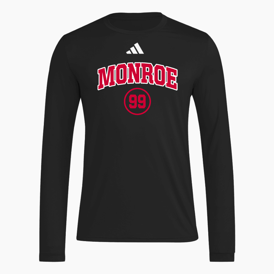 Monroe Redhawks <span class="pdp-name-mascot">Monroe Redhawks</span> adidas Men's Long Sleeve Pregame Tee