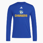 BRIAR CLIFF Chargers <span class="pdp-name-mascot">BRIAR CLIFF Chargers</span> adidas Men's Long Sleeve Pregame Tee Front Thumbnail