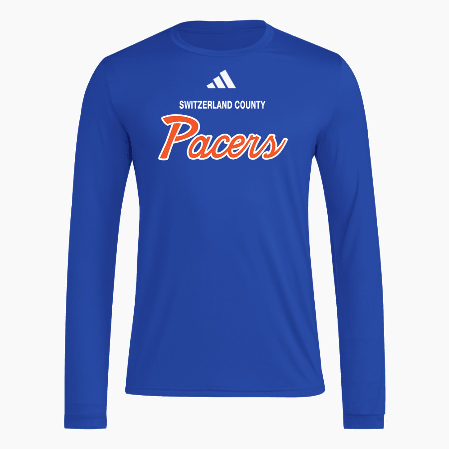 Switzerland County Pacers <span class="pdp-name-mascot">Switzerland County Pacers</span> adidas Men's Long Sleeve Pregame Tee
