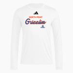 North Point Grizzlies <span class="pdp-name-mascot">North Point Grizzlies</span> adidas Men's Long Sleeve Pregame Tee Front Thumbnail