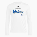 PBS HSA Wolves adidas Men's Long Sleeve Pregame Tee Front Thumbnail