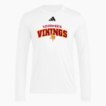 VOORHEES VIKINGS official sideline store adidas Men's Long Sleeve Pregame Tee Front Thumbnail