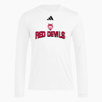 CLARENCE HIGH SCHOOL RED DEVILS <span class="pdp-name-mascot">CLARENCE RED DEVILS</span> adidas Men's Long Sleeve Pregame Tee Front Thumbnail