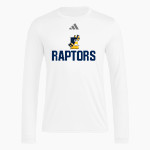 Executive Raptors adidas Men's Long Sleeve Pregame Tee Front Thumbnail