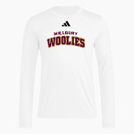 MILLBURY SR HIGH SCHOOL WOOLIES <span class="pdp-name-mascot">MILLBURY MEMORIAL WOOLIES</span> adidas Men's Long Sleeve Pregame Tee Front Thumbnail