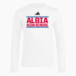 ALBIA HIGH SCHOOL BLUE DEMONS <span class="pdp-name-mascot">ALBIA BLUE DEMONS</span> adidas Men's Long Sleeve Pregame Tee Front Thumbnail