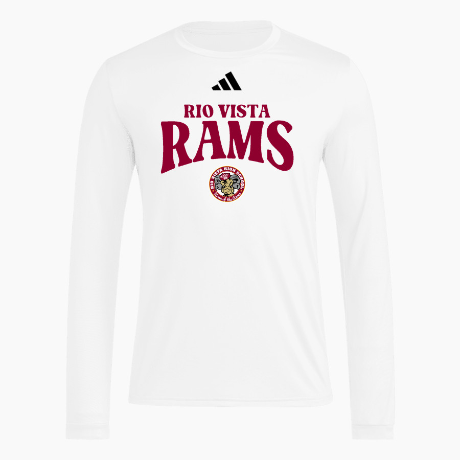 RIO VISTA HIGH SCHOOL RAMS <span class="pdp-name-mascot">RIO VISTA RAMS</span> adidas Men's Long Sleeve Pregame Tee