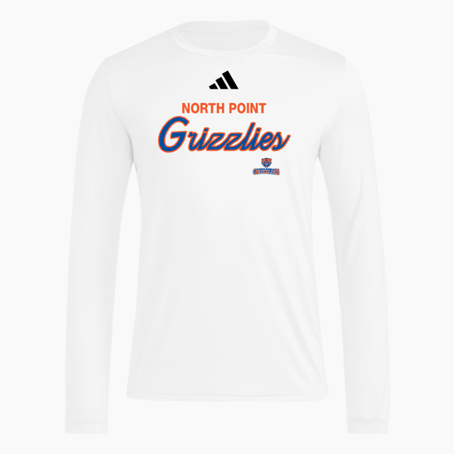 North Point Grizzlies <span class="pdp-name-mascot">North Point Grizzlies</span> adidas Men's Long Sleeve Pregame Tee
