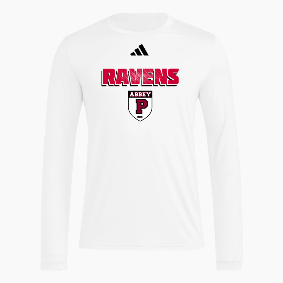 PORTSMOUTH ABBEY SCHOOL RAVENS <span class="pdp-name-mascot">PORTSMOUTH ABBEY RAVENS</span> adidas Men's Long Sleeve Pregame Tee